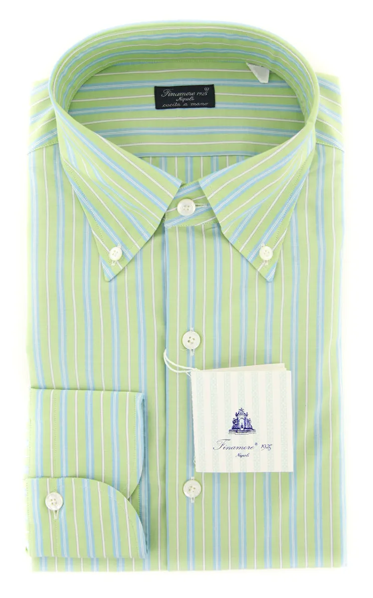 Finamore Napoli Light Green Shirt - Slim
