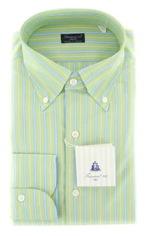 Finamore Napoli Light Green Shirt - Slim