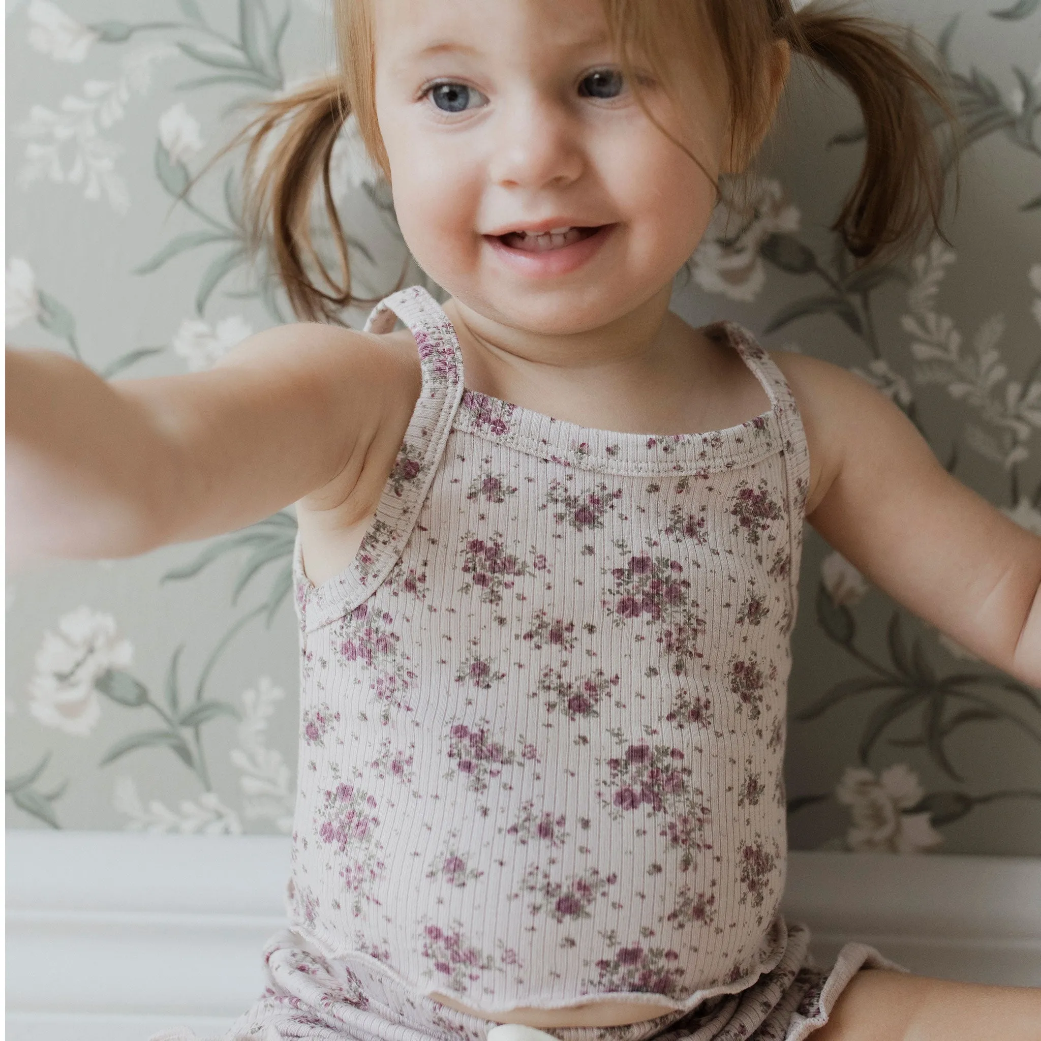 Fine Rib Bebe Midi Singlet aus Bio-Baumwolle - Bloom Kollektion