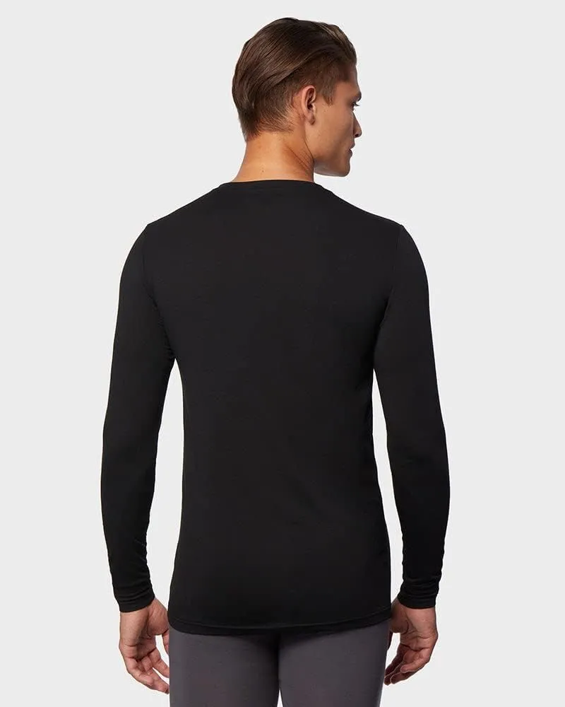 FlexFit Herren Leichtgewichtige Baselayer V-Ausschnitt Langarm-Top