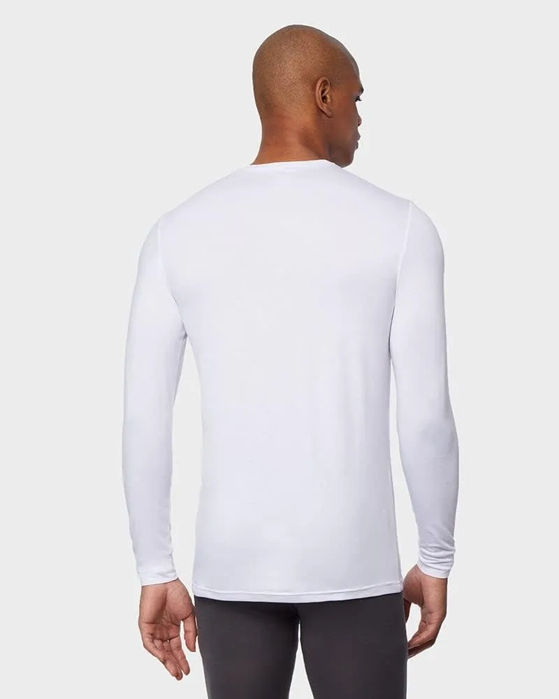 FlexFit Herren Leichtgewichtige Baselayer V-Ausschnitt Langarm-Top
