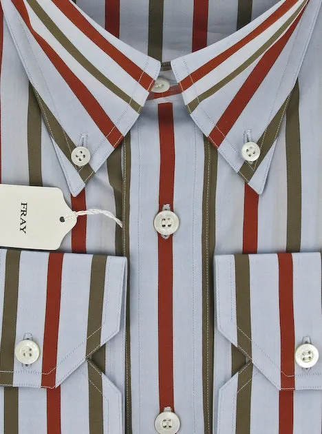 Fray Red, Green and Light Blue Shirt – Size: 16 US / 41 EU