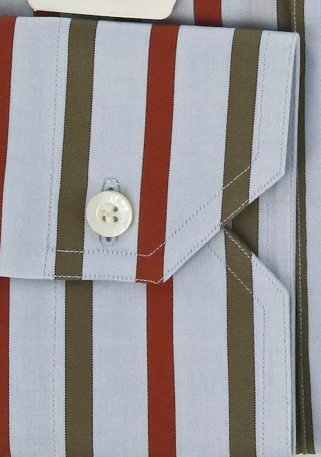 Fray Red, Green and Light Blue Shirt – Size: 16 US / 41 EU