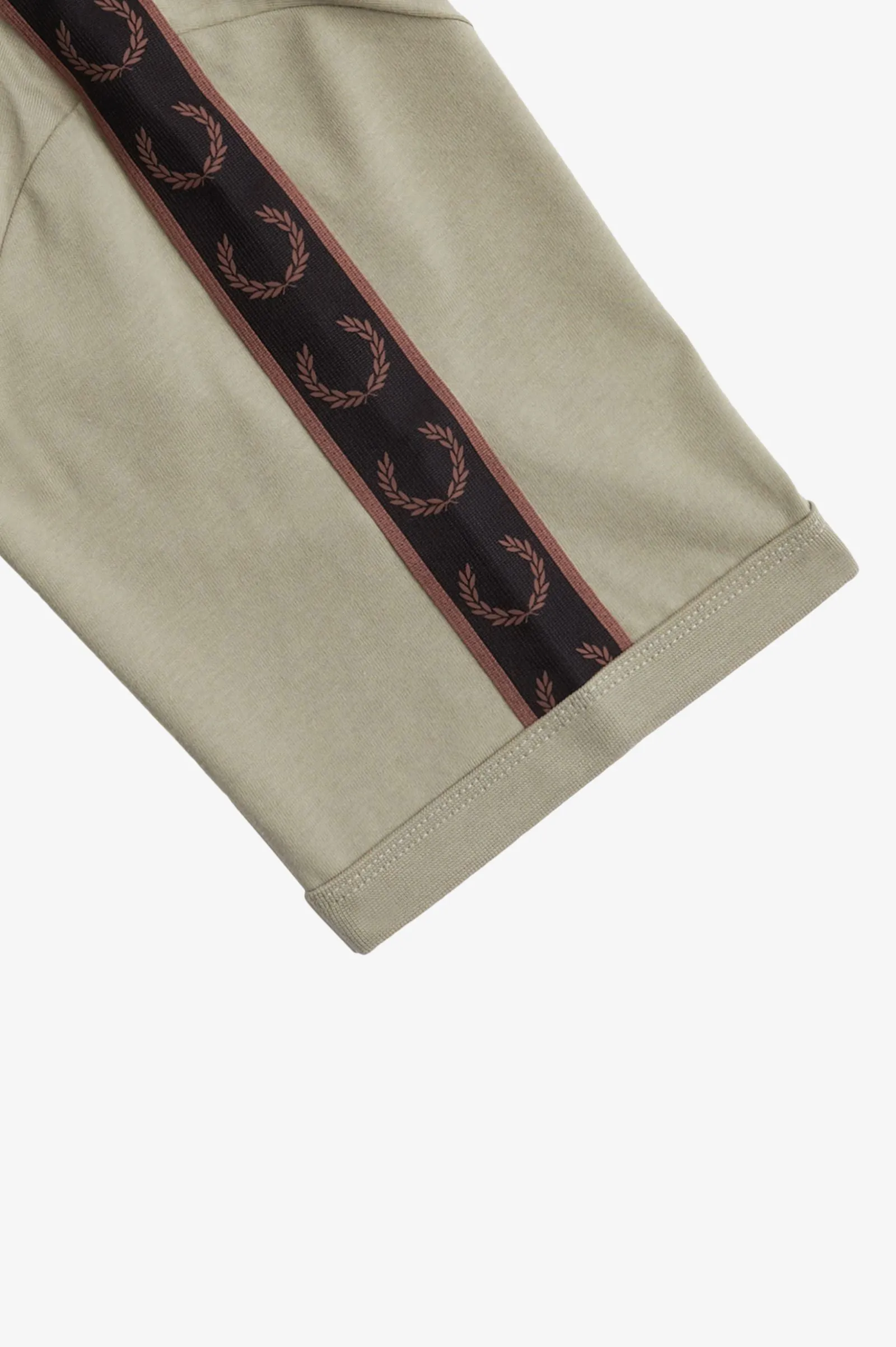 Fred Perry M14613 Contrast Tape Ringer T-shirt U84 Warm Grey/ Brick