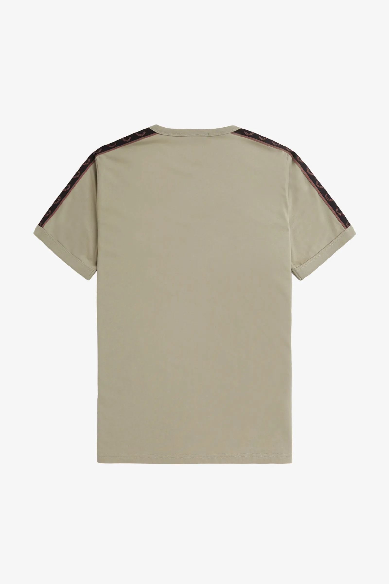 Fred Perry M14613 Contrast Tape Ringer T-shirt U84 Warm Grey/ Brick
