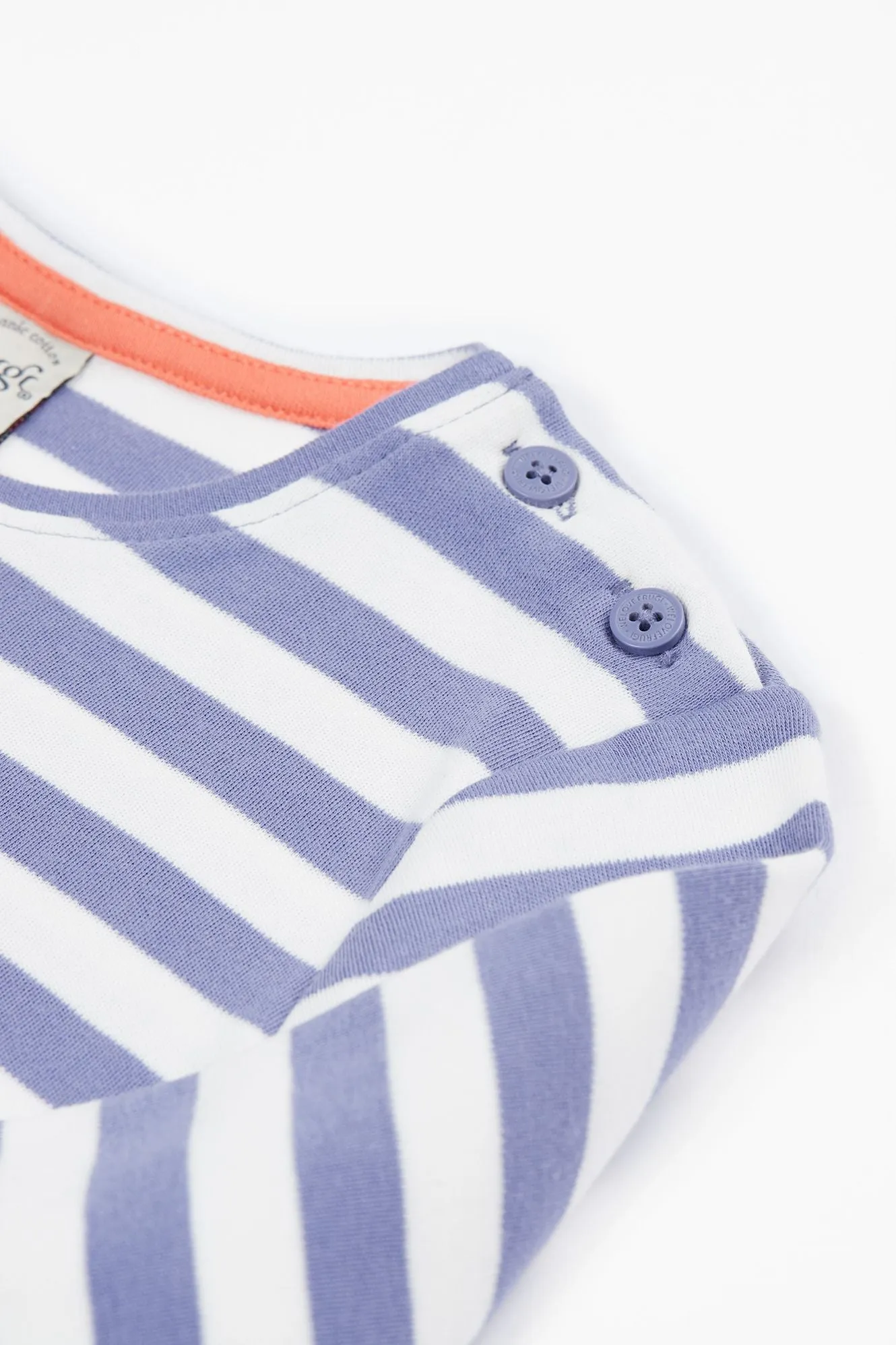 Frugi Louise Applique Top Grape Rainbow