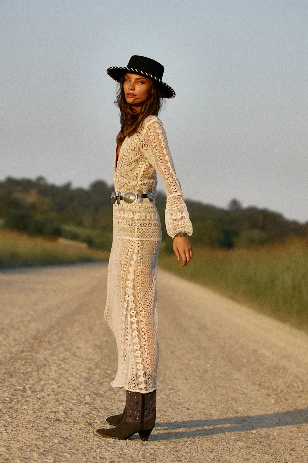 Georgia On My Mind Lace Maxi Dress