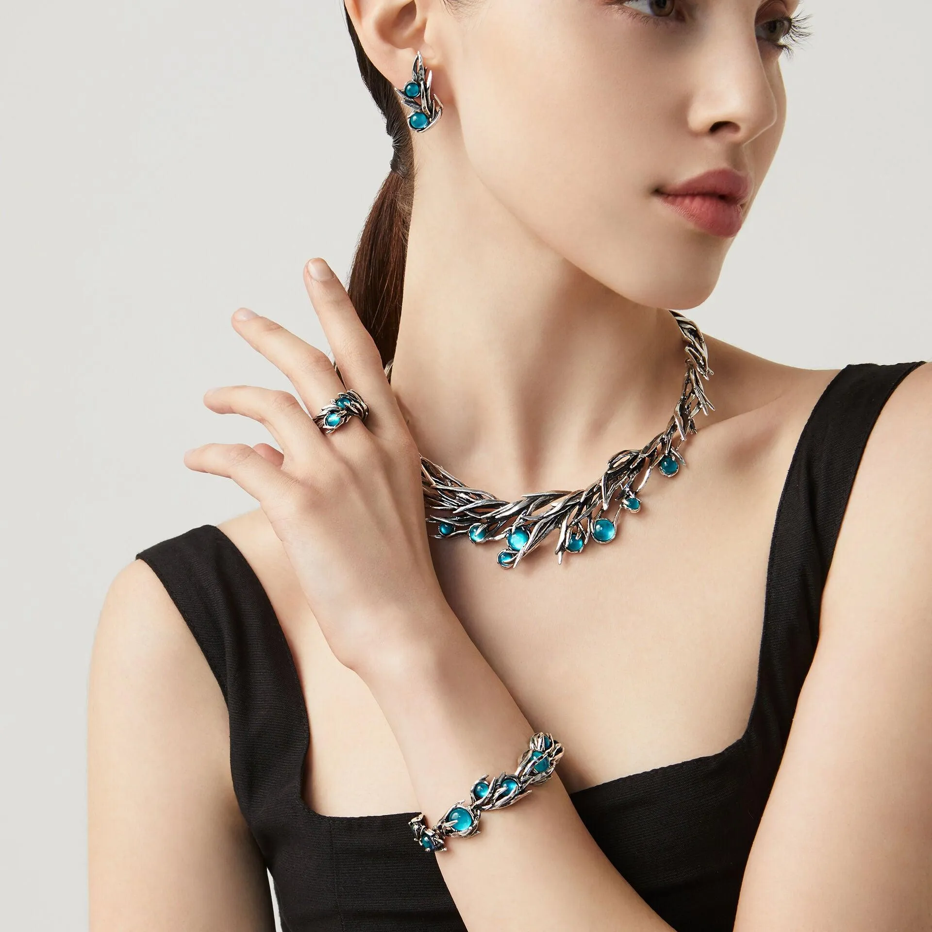 Giovanni Raspini Posidonia Series Silver 925 Motherperper Turquoise Quartz 11475