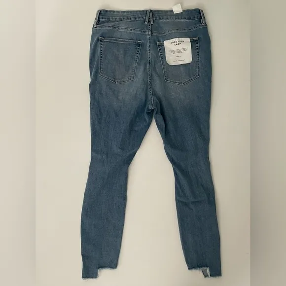 Good American Good Legs High Waist Side Step Crop Skinny Jeans In Blue668 16