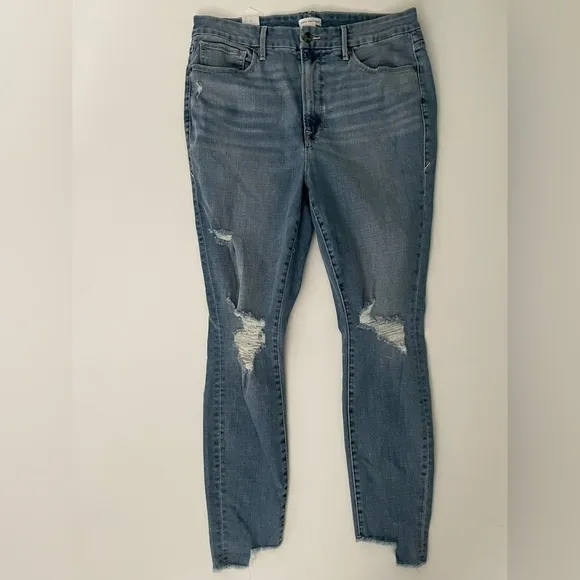 Good American Good Legs High Waist Side Step Crop Skinny Jeans In Blue668 16
