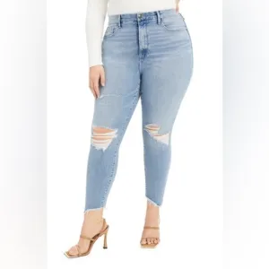 Good American Good Legs High Waist Side Step Crop Skinny Jeans In Blue668 16