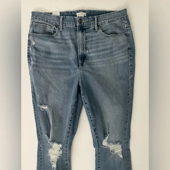 Good American Good Legs High Waist Side Step Crop Skinny Jeans In Blue668 16