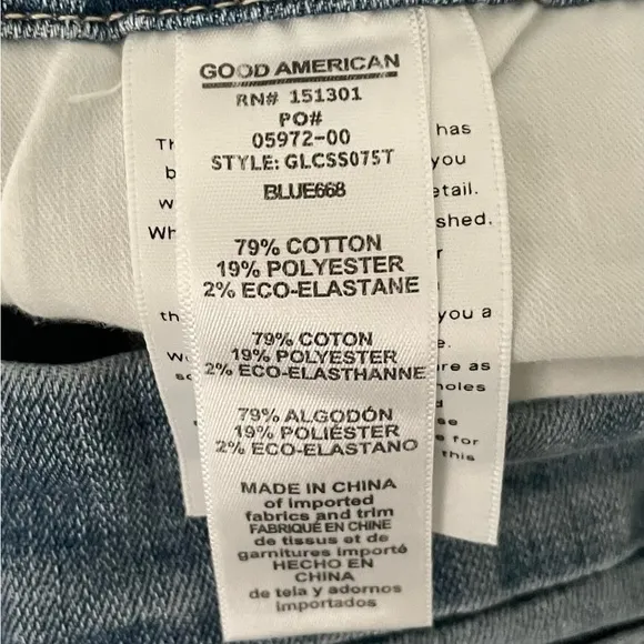 Good American Good Legs High Waist Side Step Crop Skinny Jeans In Blue668 16