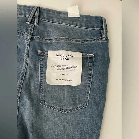 Good American Good Legs High Waist Side Step Crop Skinny Jeans In Blue668 16