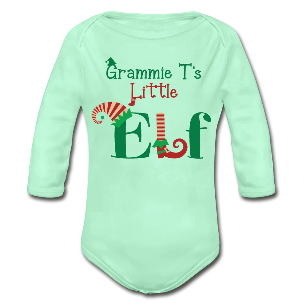 Grammie T's Little Elf Organic Long Sleeve Baby Bodysuit