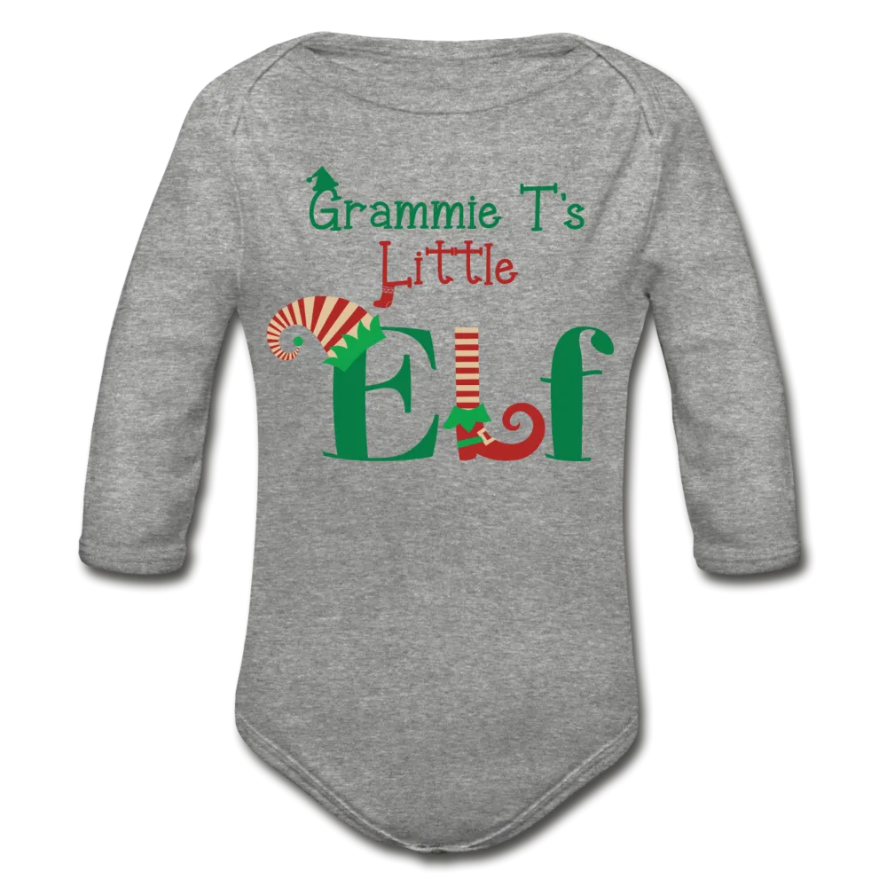 Grammie T's Little Elf Organic Long Sleeve Baby Bodysuit
