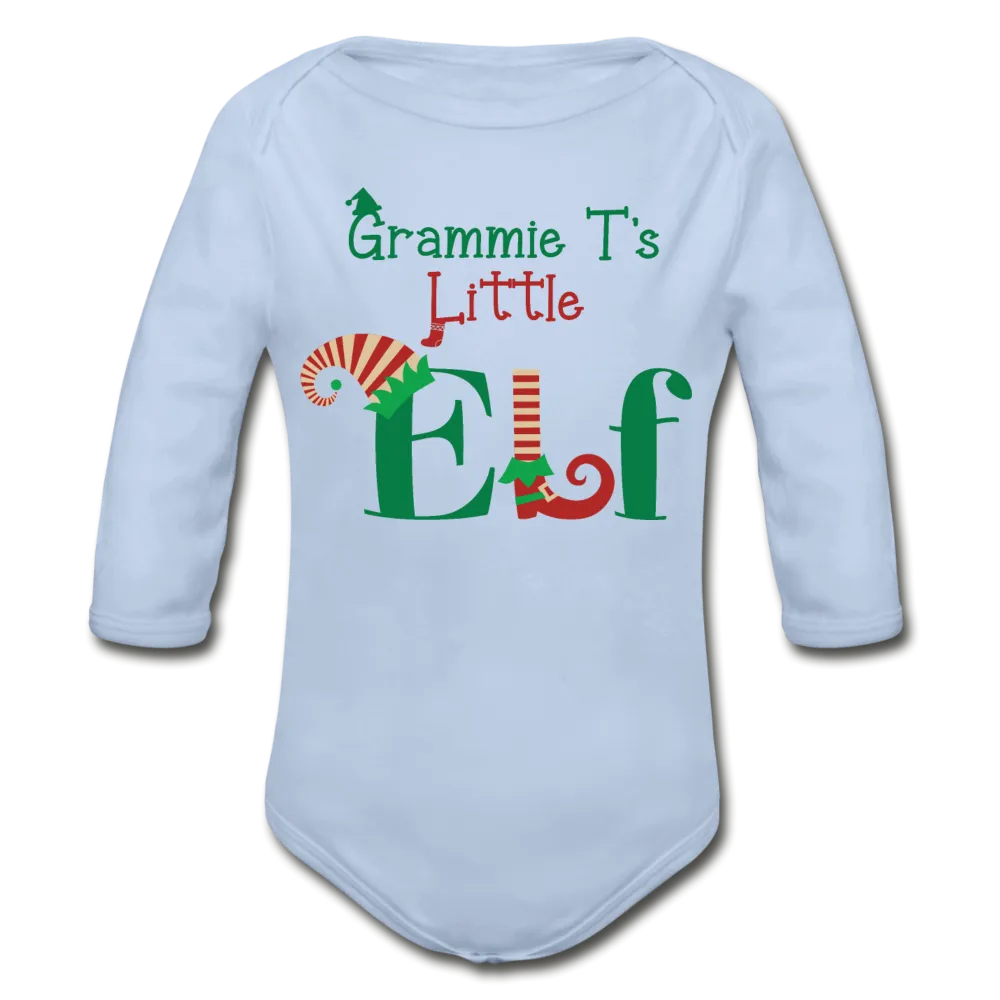 Grammie T's Little Elf Organic Long Sleeve Baby Bodysuit