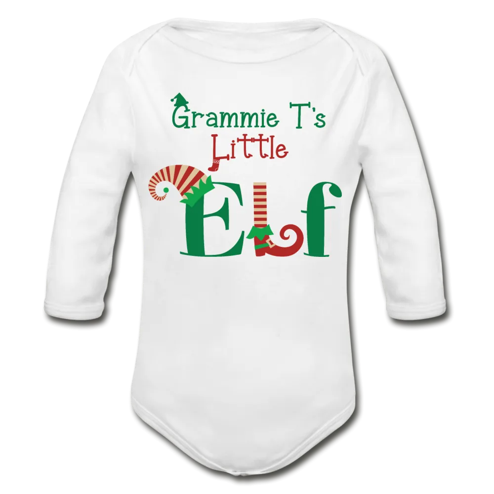 Grammie T's Little Elf Organic Long Sleeve Baby Bodysuit