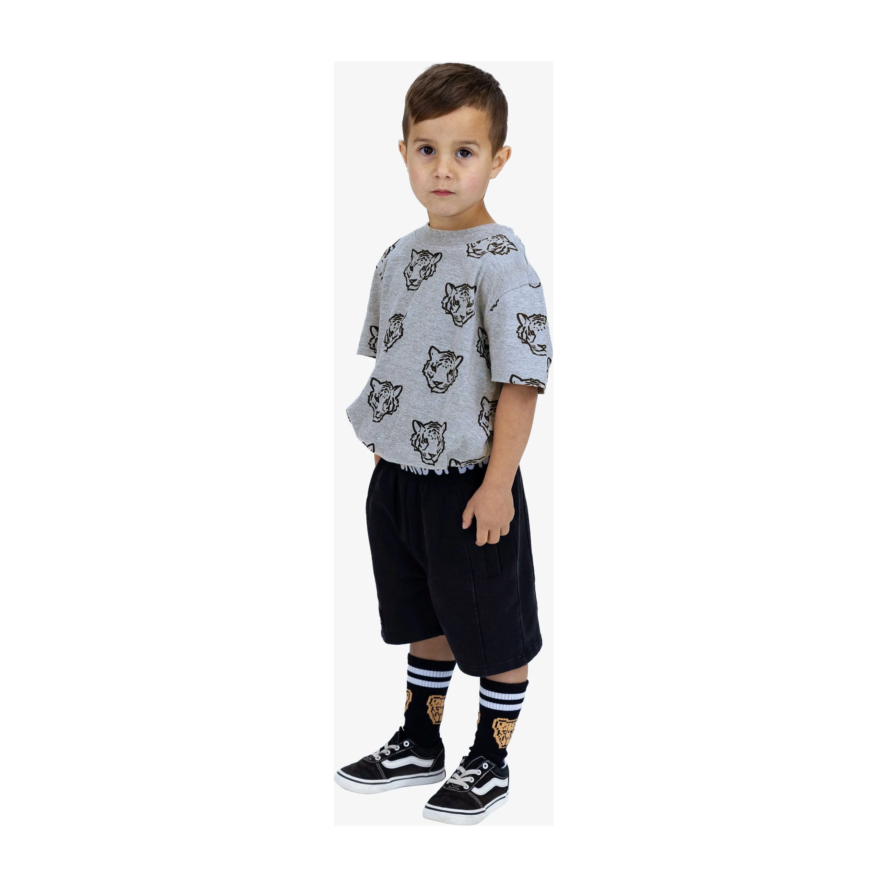 Grey Tiger on Repeat Tee