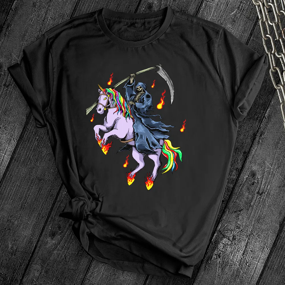 Grim Reaper Unicorn Tee
