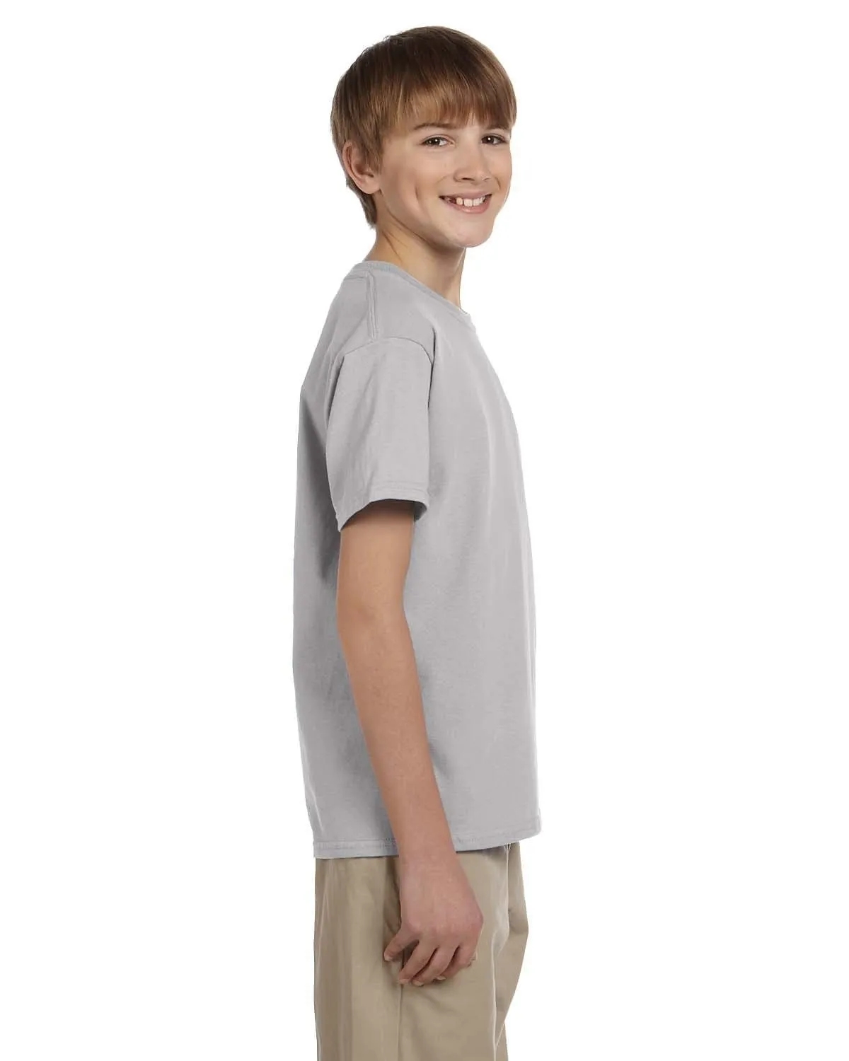Hanes Youth Heavyweight 50/50 T-Shirts | Light Steel