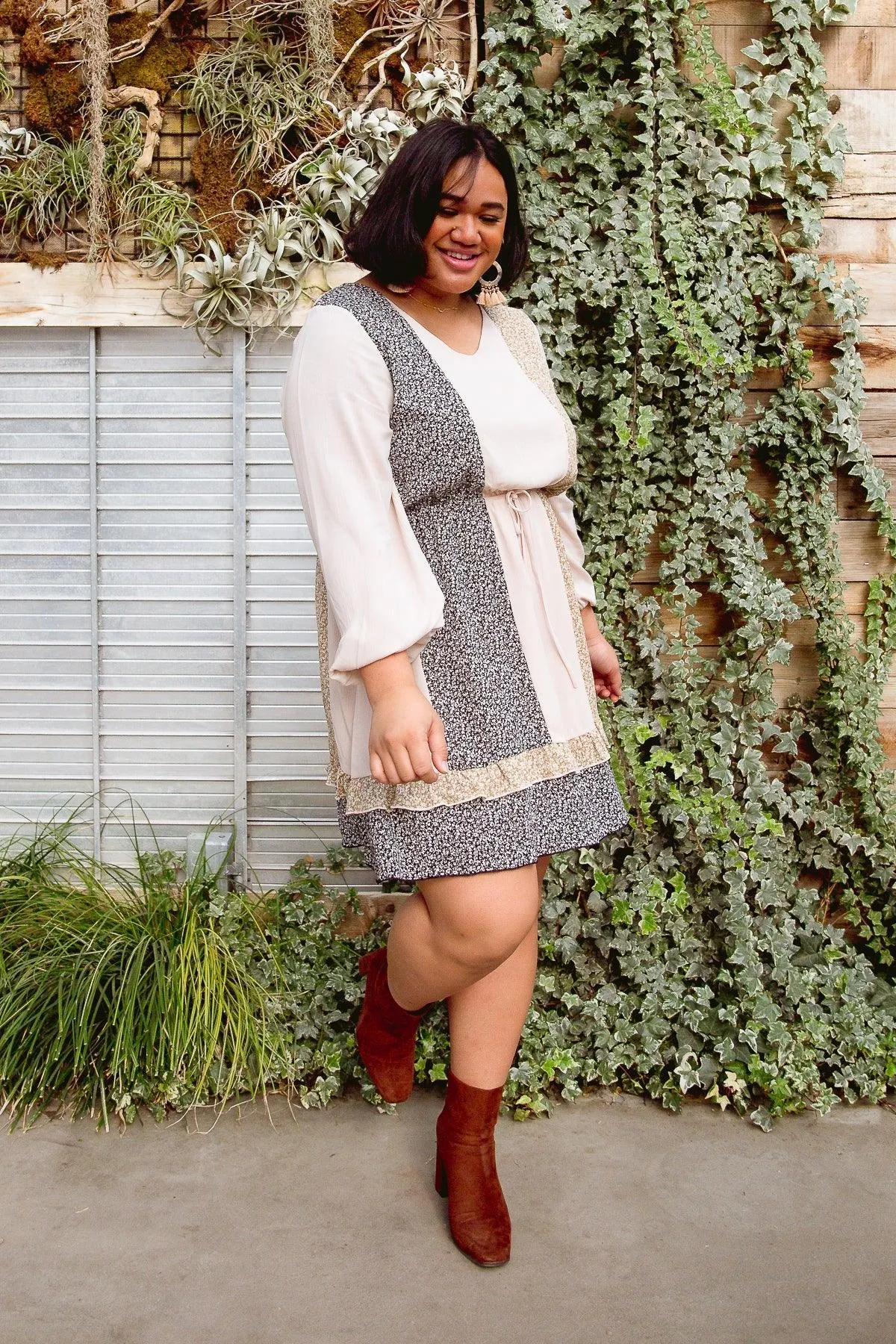 Hazel Blues® | Floral Cuts Dress