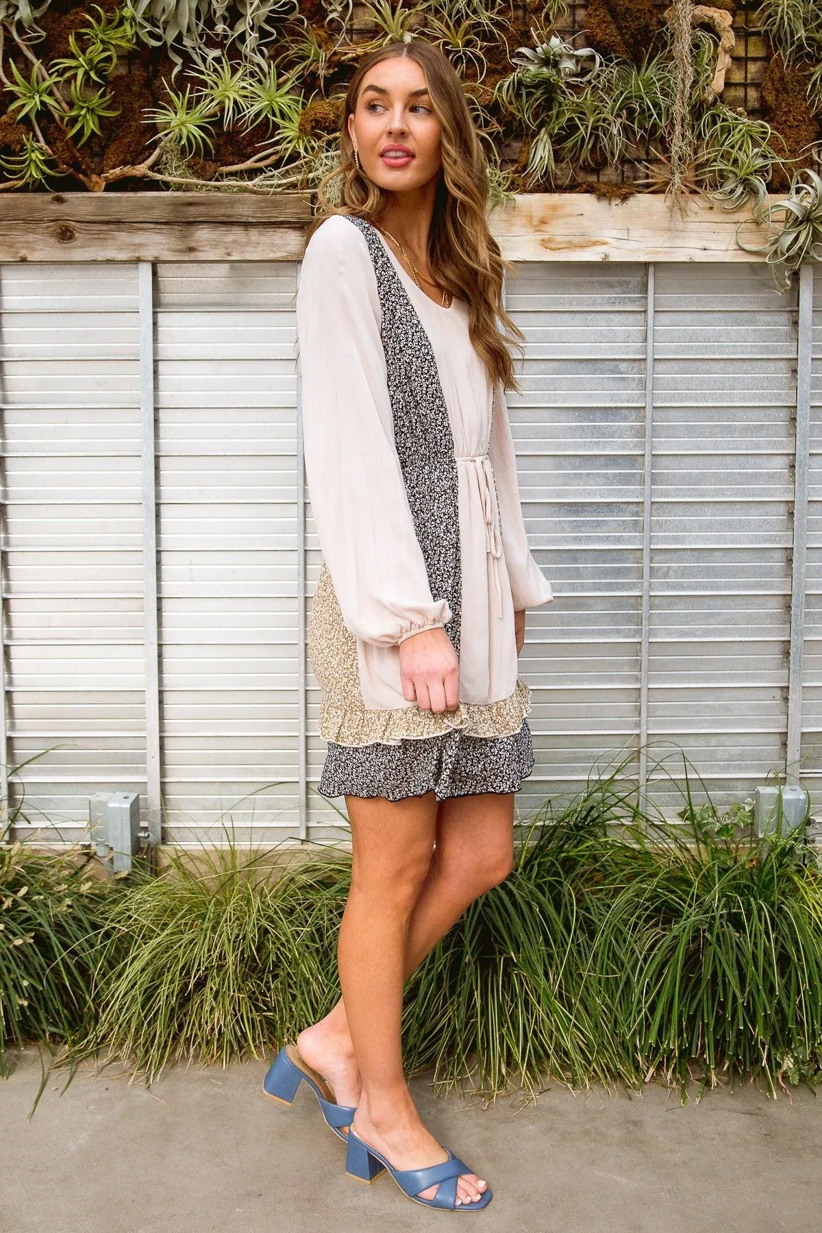 Hazel Blues® | Floral Cuts Dress