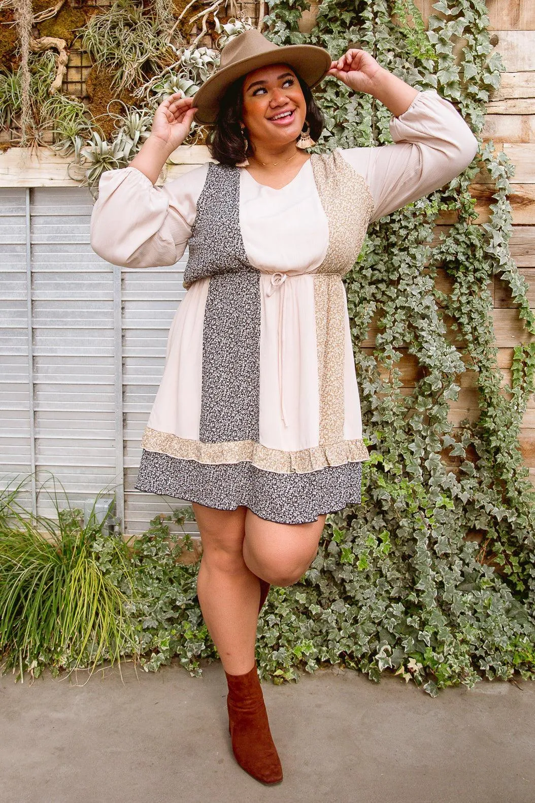 Hazel Blues® | Floral Cuts Dress
