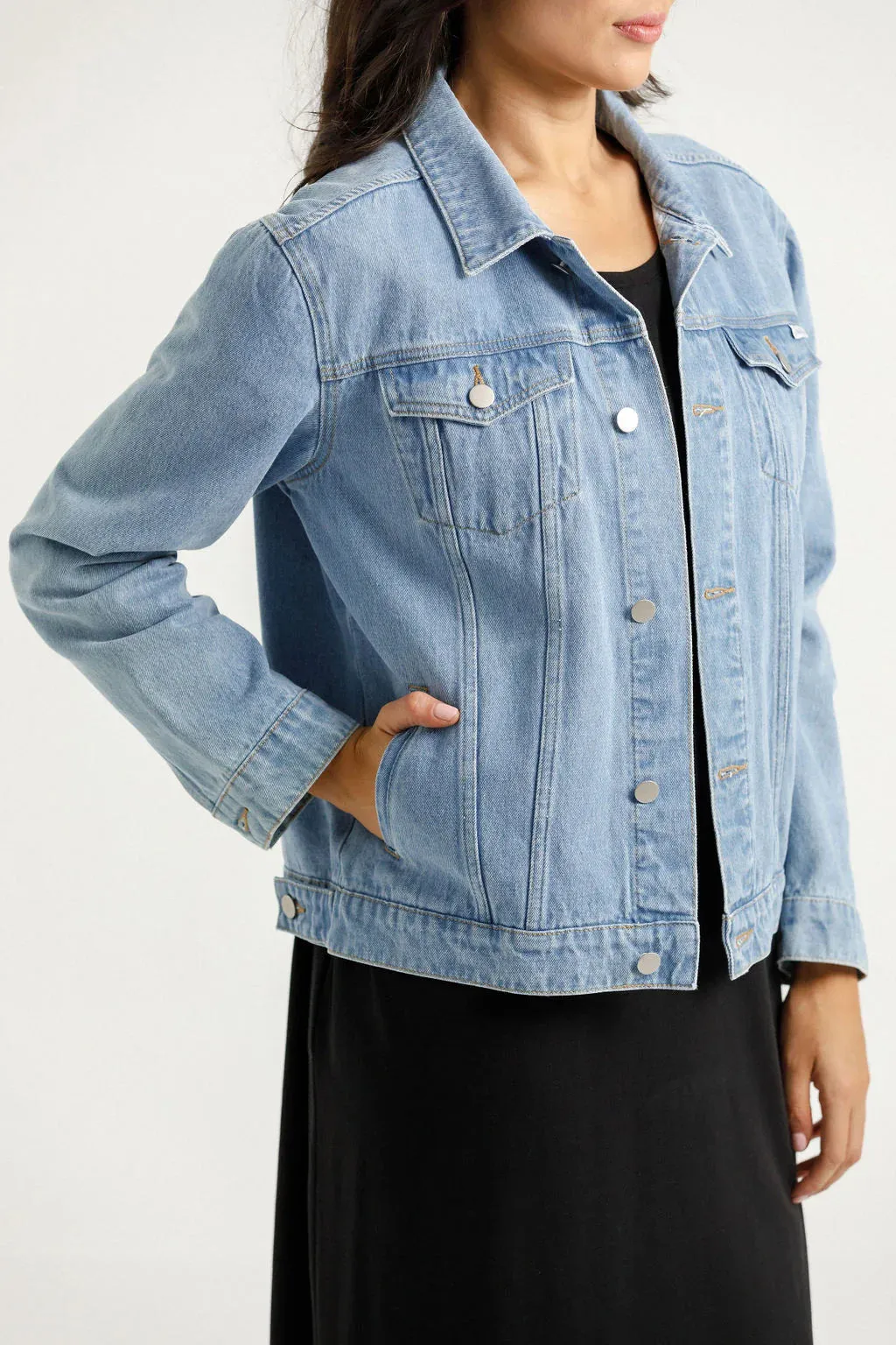 Home-Lee Olly Jacket | Stonewash Denim