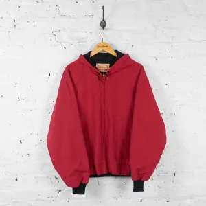 Hooded Work Jacket - Red - XL
