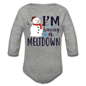 I'm Having a Meltdown Organic Long Sleeve Baby Bodysuit
