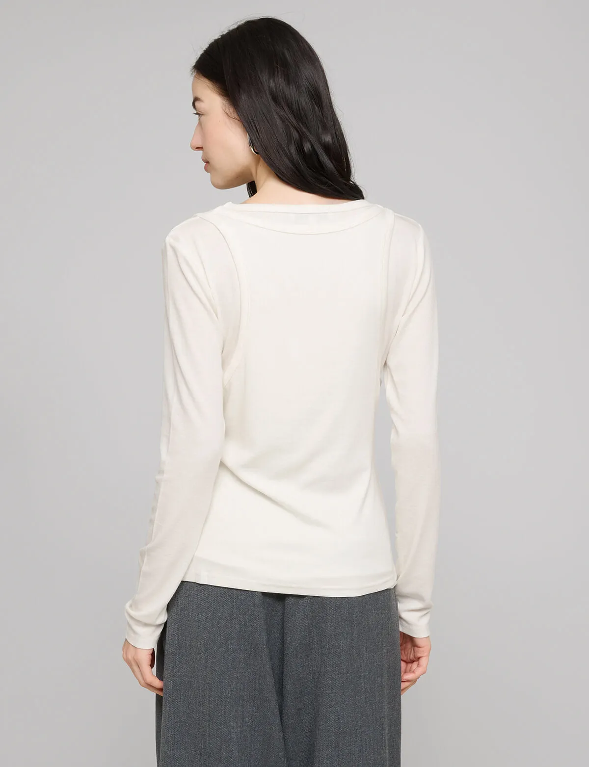 Ivory Double Layered Top