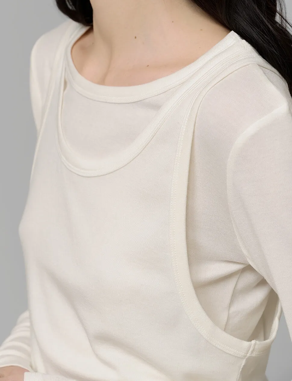 Ivory Double Layered Top