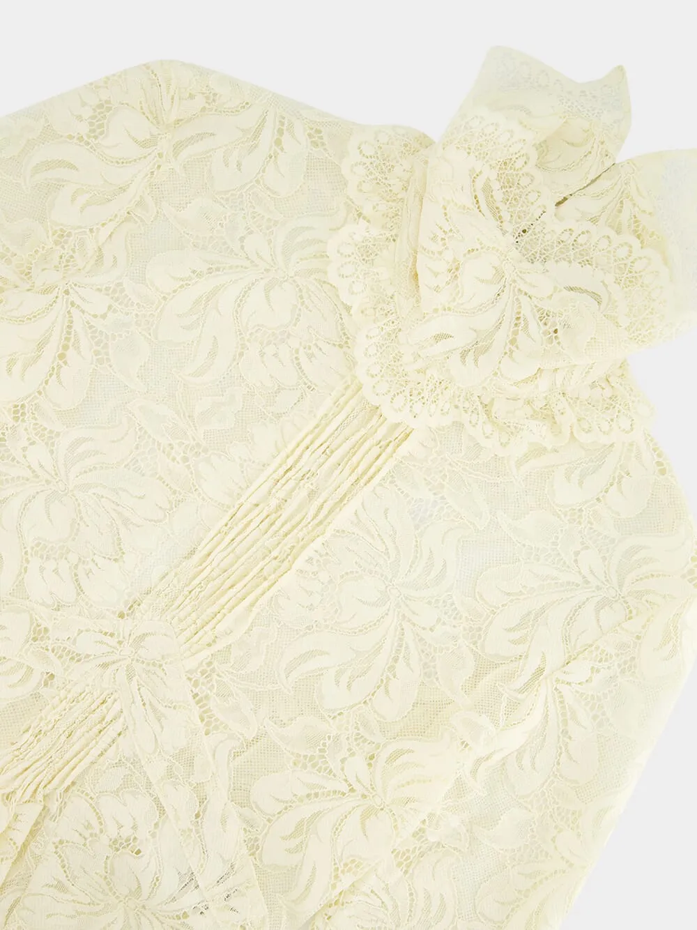 Ivory Layered Lace Maxi Dress