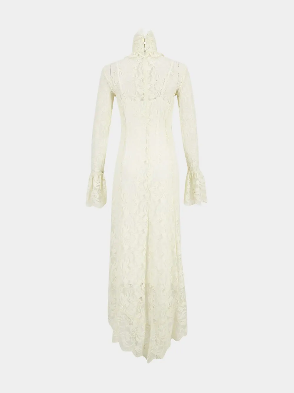 Ivory Layered Lace Maxi Dress