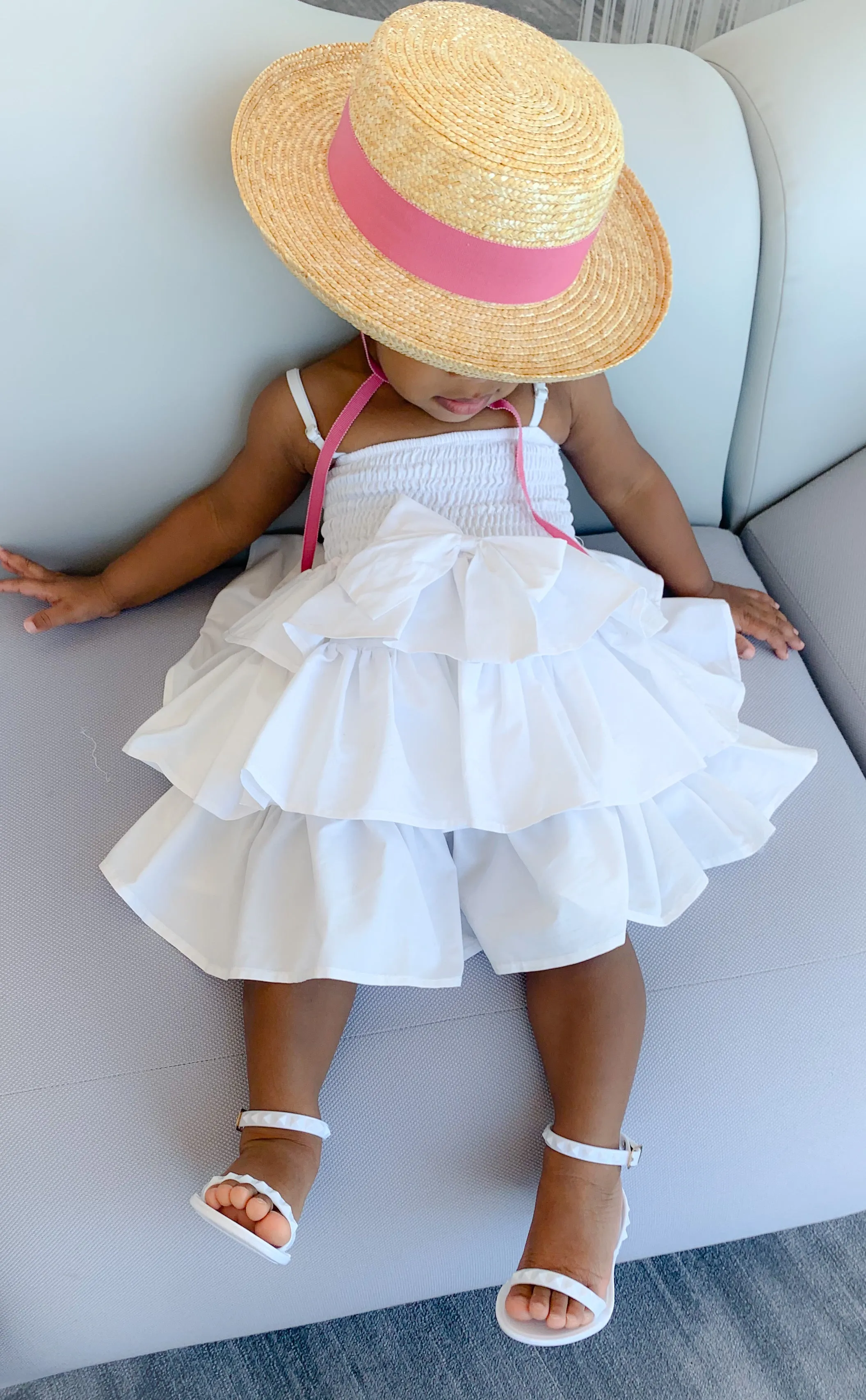 Jay Cat Layered Dress White