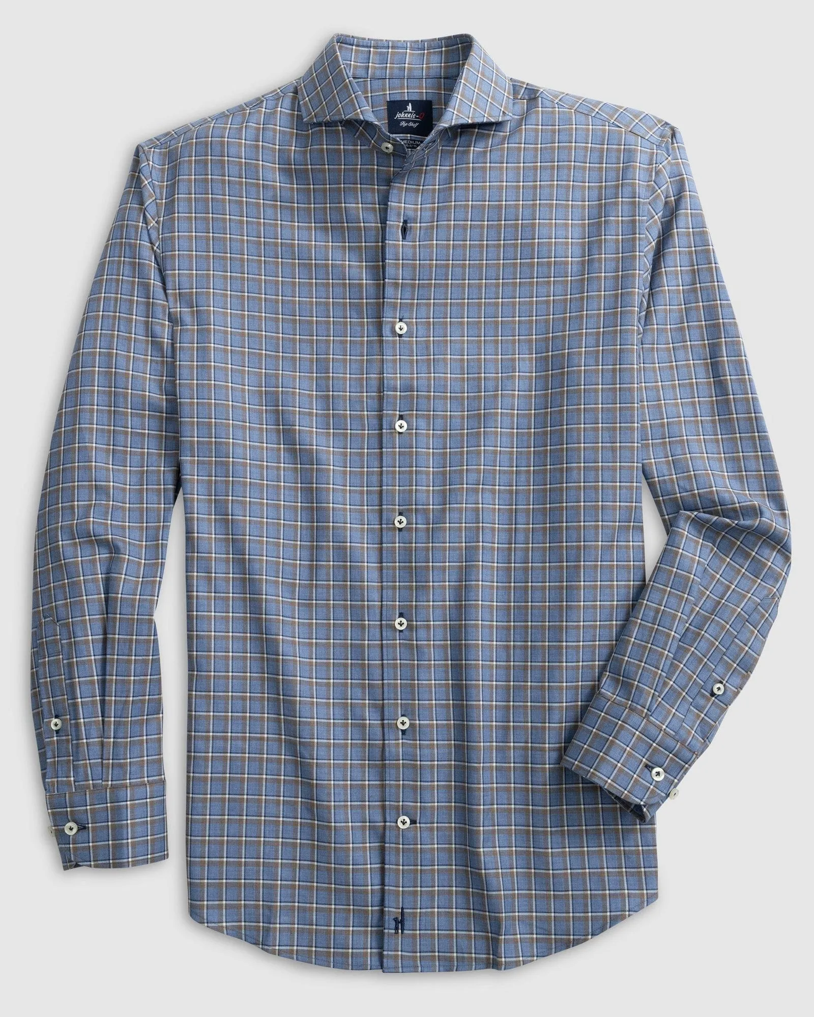 Johnnie o  - Top Shelf Button Up Shirt - Blaine - Laguna Blue