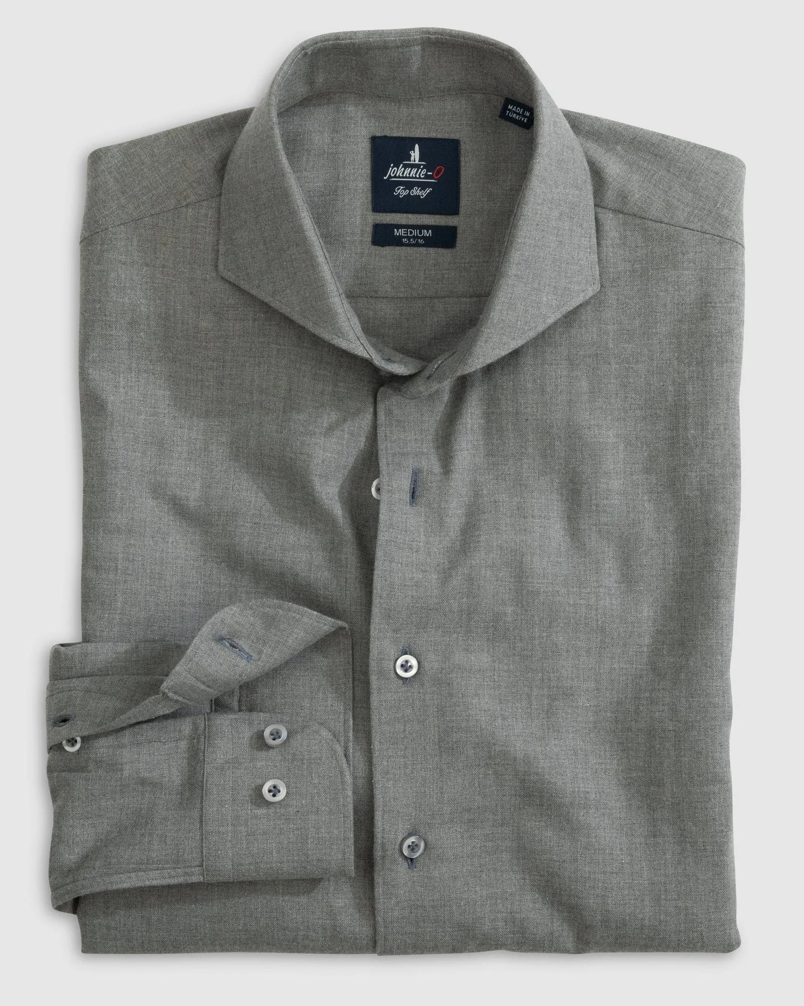 Johnnie O - Top Shelf Button Up Shirt - Crenshaw - Light Gray - Wake