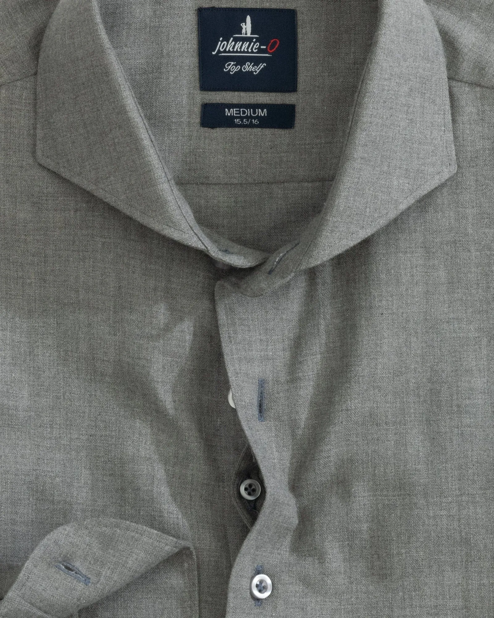 Johnnie O - Top Shelf Button Up Shirt - Crenshaw - Light Gray - Wake
