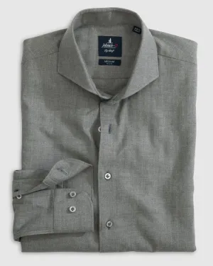 Johnnie O - Top Shelf Button Up Shirt - Crenshaw - Light Gray - Wake