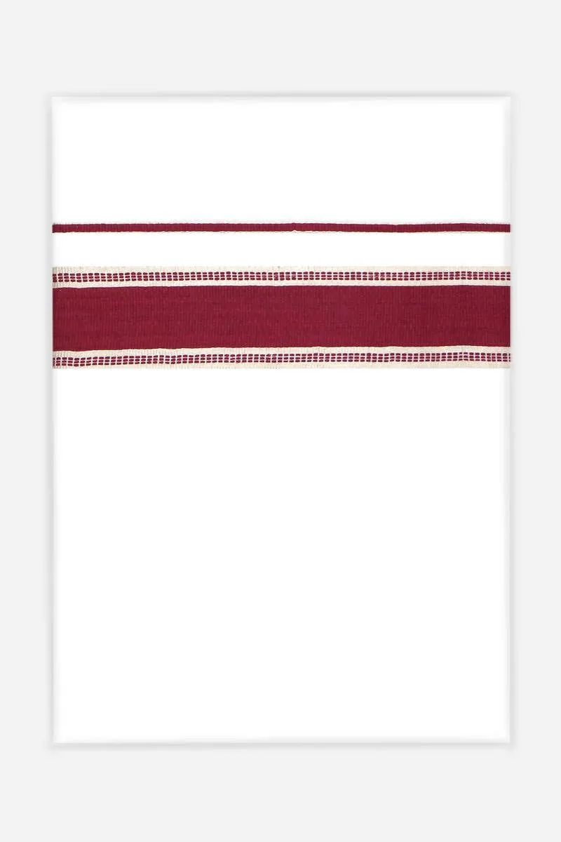 Julian Yadav - Rubby Red Smooth Cotton Double Layered Dhoti With Fancy Borders | Uathayam