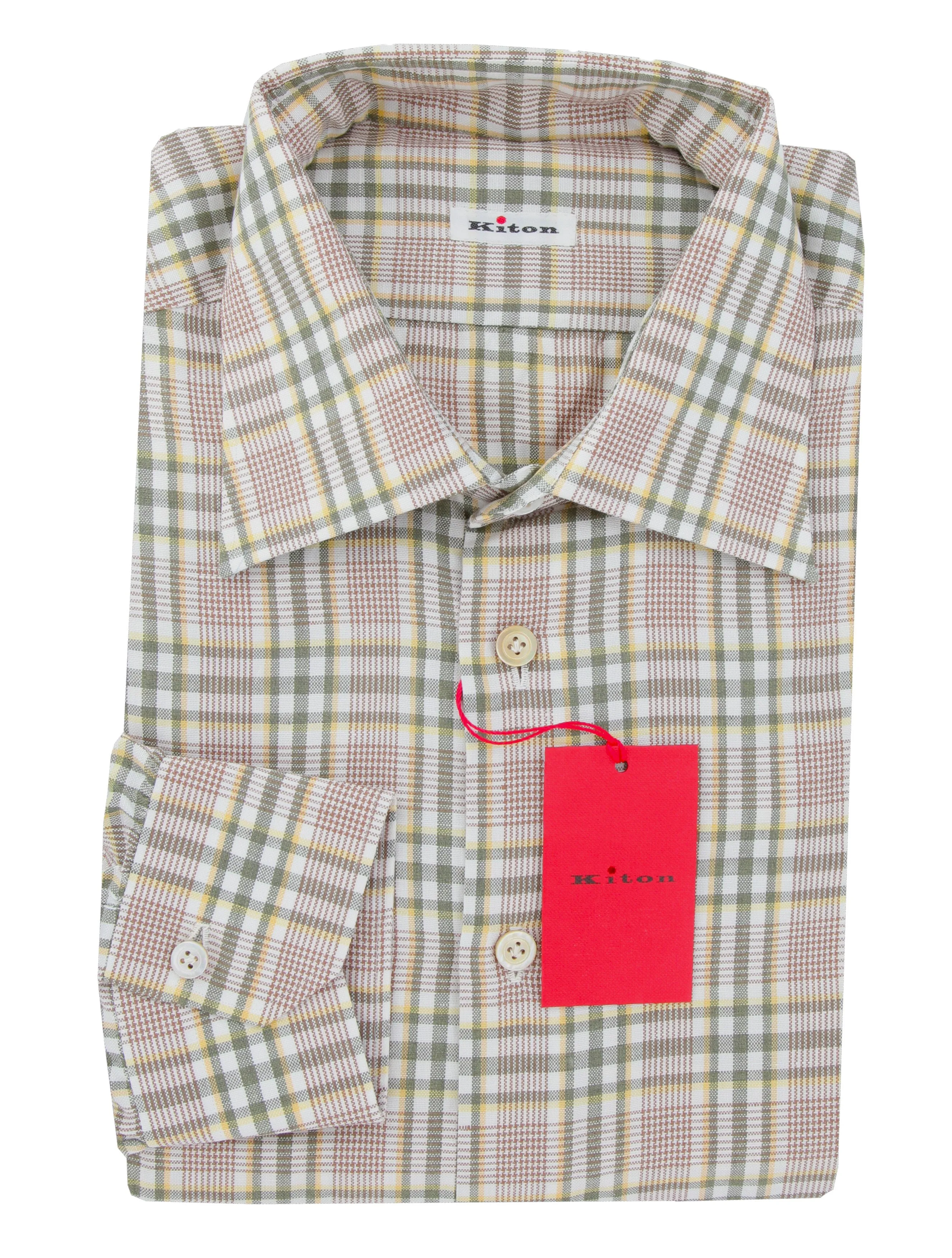 Kiton Light Brown Shirt - Slim