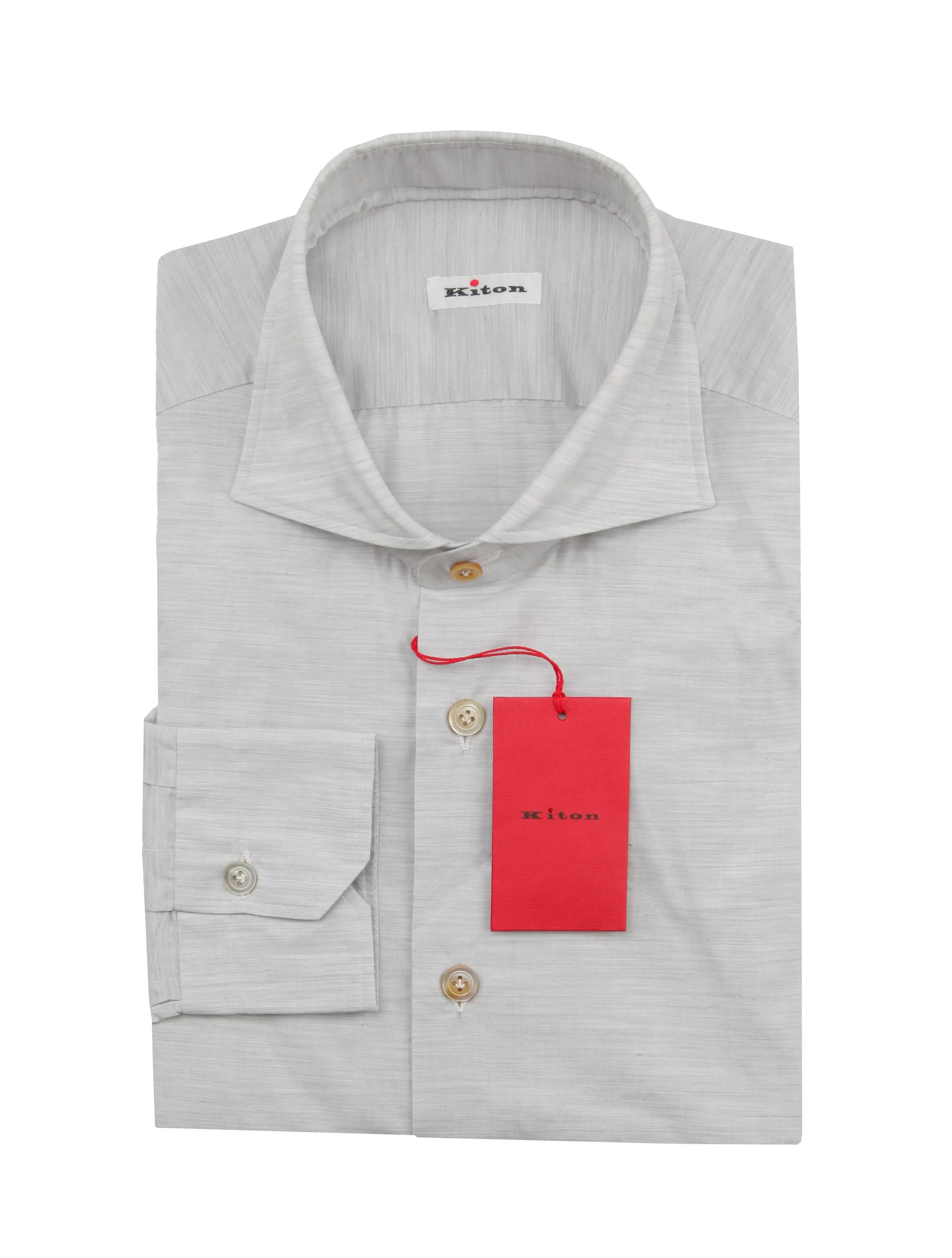 Kiton Light Gray Shirt - Slim