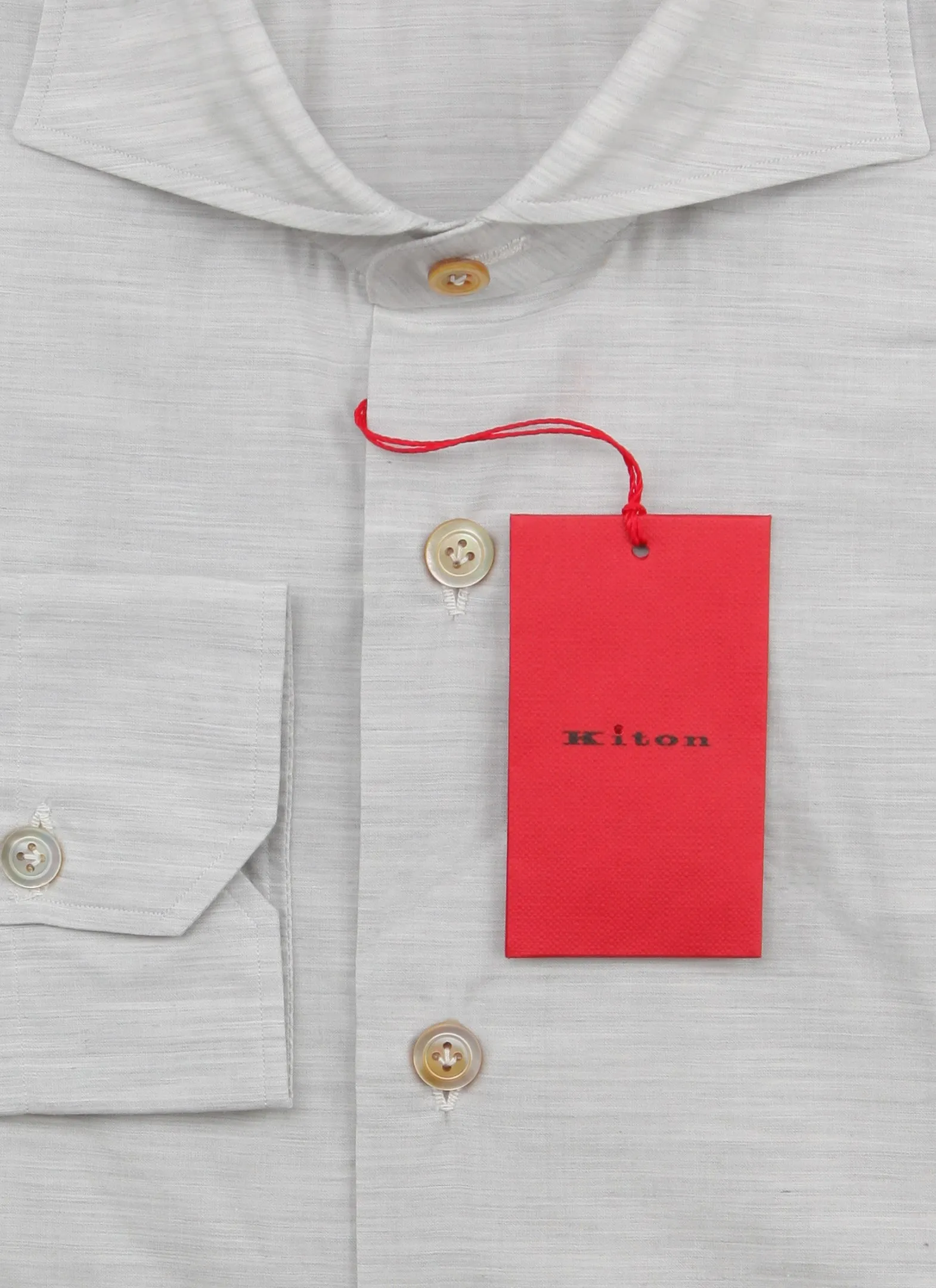 Kiton Light Gray Shirt - Slim