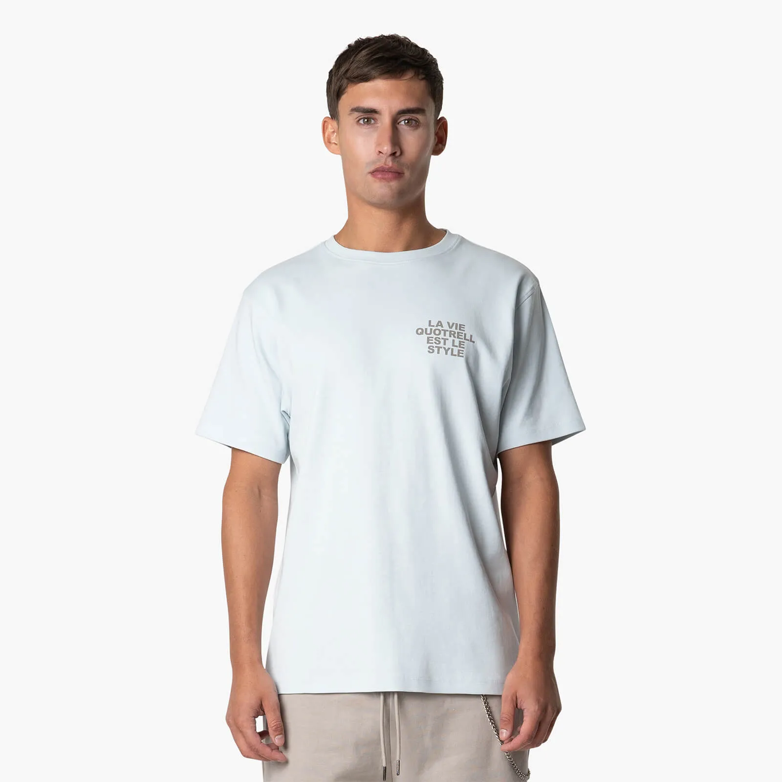 LA VIE T-SHIRT | LIGHT BLUE/GREY