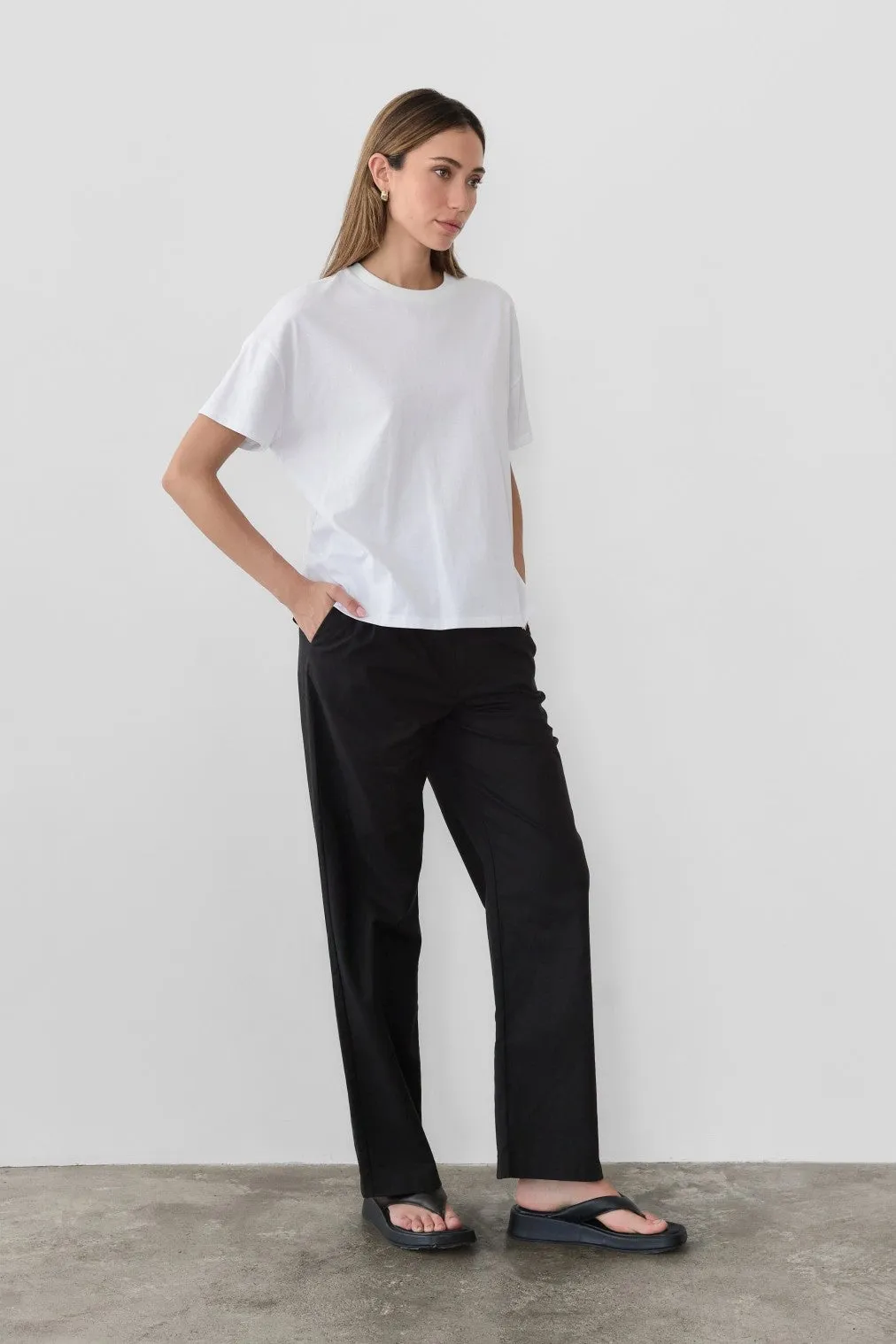 LANIE WHITE COTTON TEE