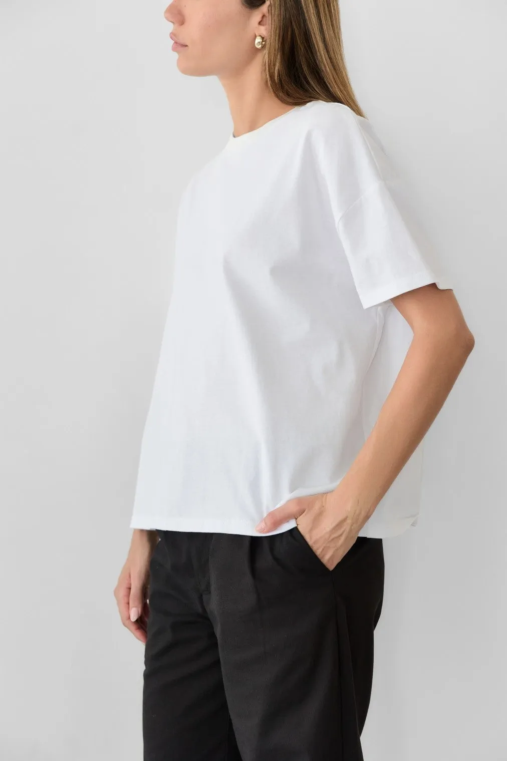 LANIE WHITE COTTON TEE