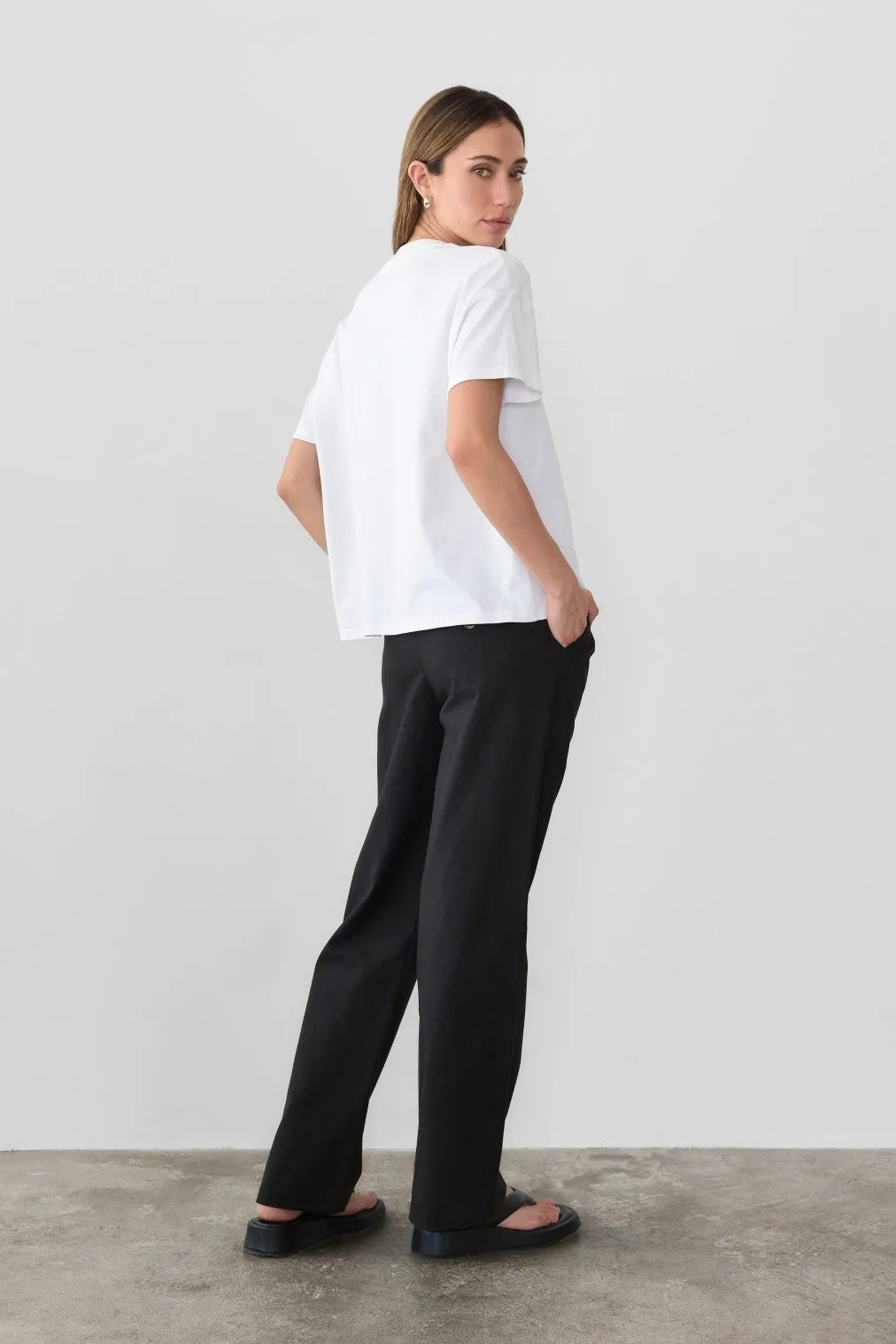 LANIE WHITE COTTON TEE