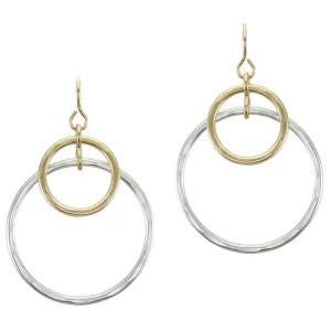 Large Layered Rings Wire Earrings