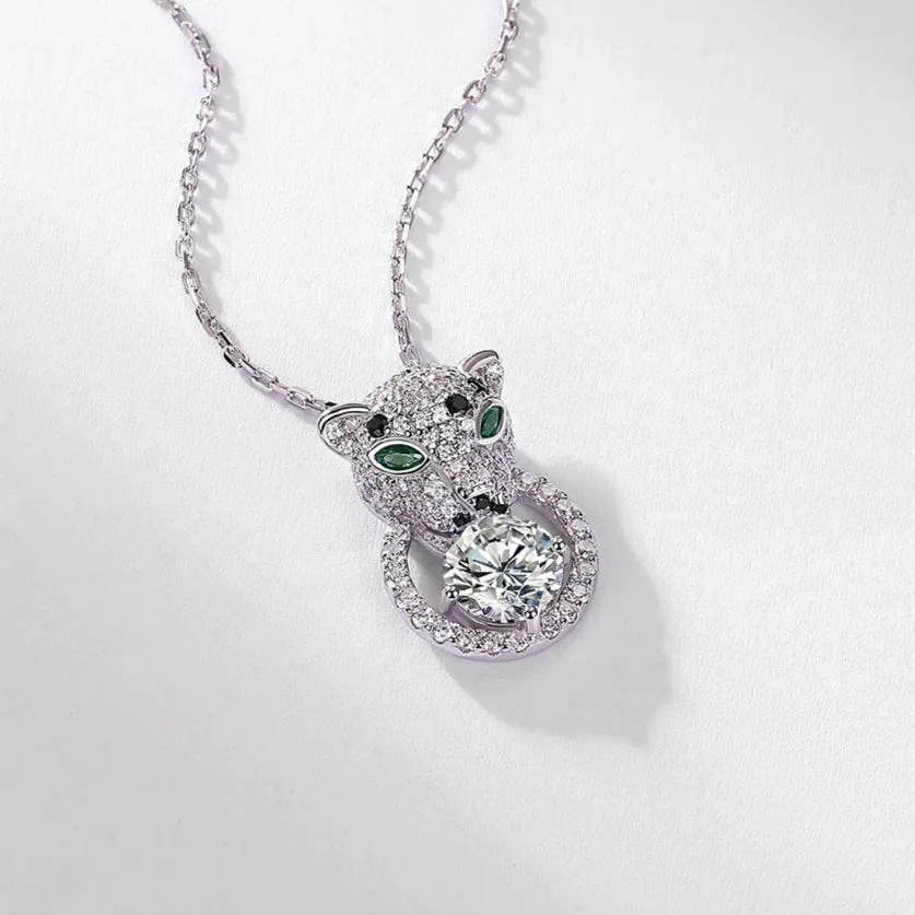 Leopard Head Diamonds Punk Necklace